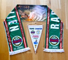1985 Wimpel EC Finale Rapid Wien Everton FC  + Schal 95 Jahre Ultras Block West