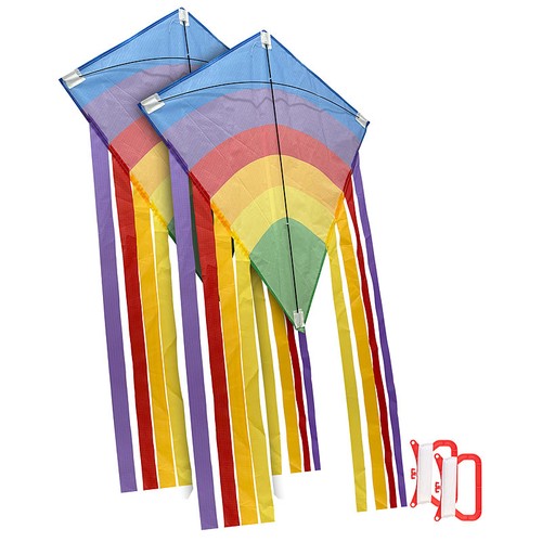 2er set regenbogen - 2er-set, regenbogen-flugdrachen