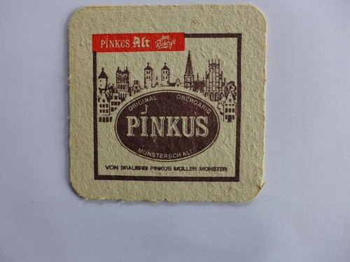Bierdeckel brauerei pinkus - brauerei,