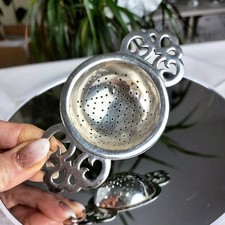 Teesieb Versilbert Aus Dänemark mit Griff