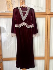 Samt Nachtkleid Negligee Kleid Mittelalter / Gothic S-M