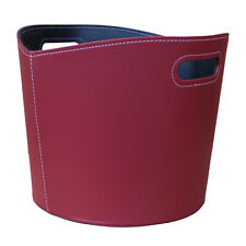 Korb Kunstleder modern in Rot Aufbewahrungsbox für Zeitung Spielzeug Zeitschrift