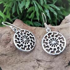 Silberohrhänger- Sonnenrad/