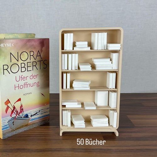 Miniatur bücherregal inkl 50 - miniatur,