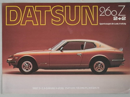 6seitiger prospekt datsun 260 - prospekt, "datsun