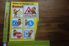 Alter Aufkleber Verkehrssicherheit Achtung Kinder Fußgängerüberweg Gehweg Sumsi
