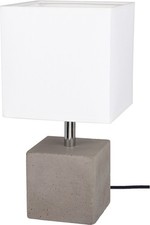 Spot Light Deko Tisch Lampe Leuchte STRONG Beton betongrau Textil weiß 15x30cm