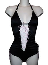 Schwarz Satin Feel offen