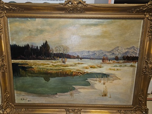 ölgemälde winterlandschaft - Ölgemälde,,