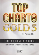 Noten: Top Charts Gold 5, 2010, Die 40 besten Songs, Mit 2 Playback-CDs