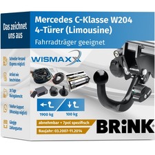 AHK für Mercedes C-Klasse W204 07-14 abnehmbar BRINK +7pol E-Satz BRINK