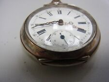 KA1259-800er Silber Taschenuhr Alt Handaufzug Voll Funktioniert Gewicht 80 Gramm