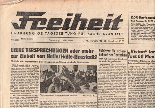 Ddr zeitung freiheit halle - freiheit,