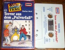 MC Kassette - TKKG - Terror aus dem Pulverfaß - Folge 62 - hellblaue Kassette