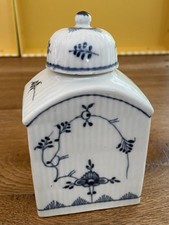 Musselmalet Teedose gerippt