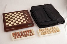 Novag Carnelian (1022) Chess Board Game with Wooden Figures* + Carrying Case