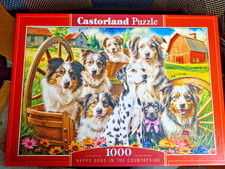 Castorland Puzzle,  1000 Teile, Happy Dogs in the Countryside - Neuheit