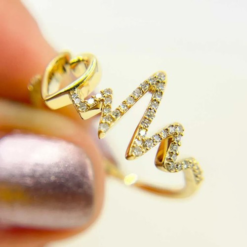 Herzschlag diamant ring massiv - diamant,