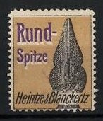 Reklamemarke Rund-Spitze Schreibfeder, Heintze & Blanckertz 