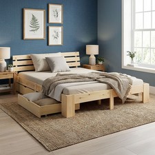 Holzbett 140x200 cm mit