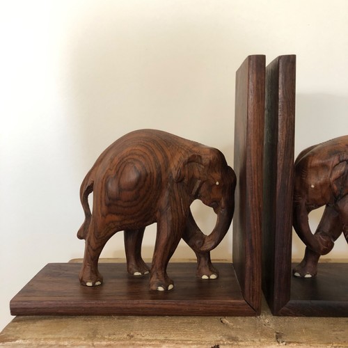 Elefant holz buchstützen - holz,