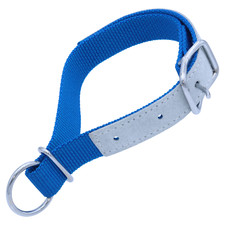 Halsriemen für Schafe, Ziegen Halsband, Nylon & Leder, mit Schnalle, Blau, 60cm