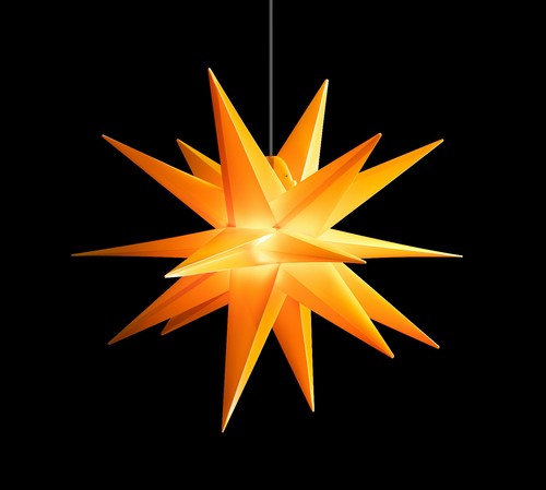 Led weihnachtsstern gelb 40cm - led,