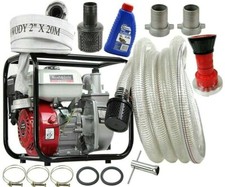 600l/min Benzin Wasserpumpe 5,5 PS Gartenpumpe  2'' + 2x Schlauch 