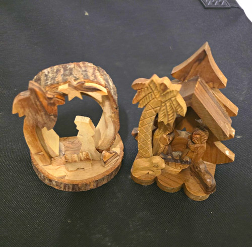 Tlg handgeschnitzte holz - 2-tlg.,