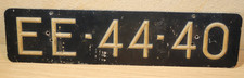 1x Altes Nummernschild KFZ Kennzeichen Holland, NL, EE-44-40 Autoschild