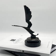 Signierte Bronze Figur Storch • René Lalique • Bronzefigur • Art deco Stil •