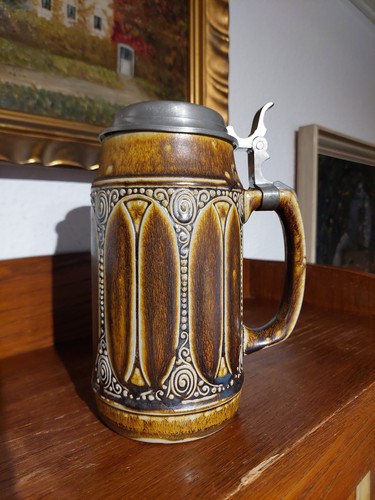 Schöner jugendstil bierkrug - schöner,