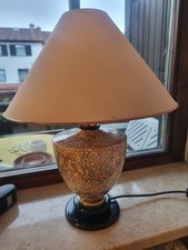 Tischlampe Vintage-Lampe, Mid-Century Italian Murano Messing Sockel