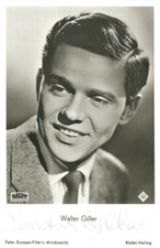 WALTER GILLER Original Autogramm signierte Rüdel Postkarte 50er Jahre