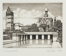 Mathildenhöhe, Darmstadt,  1983, Rad. Moderne Architektur Unbekannt (20.Jhd)