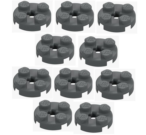 Lego 10x runde - lego, grau