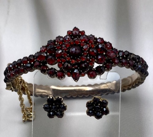 Antik granatschmuck set - antik,