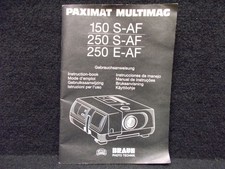 Braun Paximat Multimag Diaprojektor, 150/250S-AF, 250E/AF, Anleitung. #K-443-07