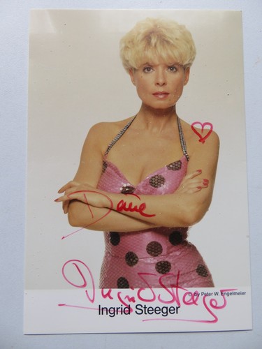 Ingrid steeger autogrammkarte - steeger,