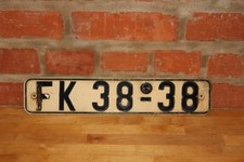 DDR Nummernschild KFZ Kennzeichen Bezirk Erfurt   altes Blechschild ! FK 38 - 38