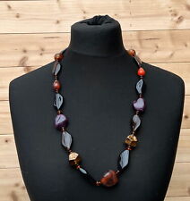 Damen Halskette Modekette Ethno Folklore Perlenkette Collier klobig Vintage NEU