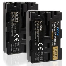 2x Blumax Akku für Sony NP-FM500H DSLR-Alpha 500 850 900 SLT-A65 A99 2040 mAh