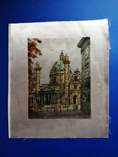 Farbradierung auf Seide