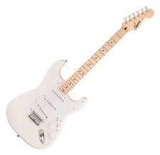 Squier by Fender Sonic Stratocaster HT Arctic White MN Einsteiger E-Gitarre SSS