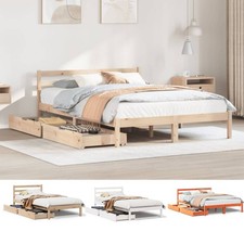 Massivholzbett mit Schublade