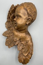 Holz Figur Putte Kopf