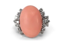 Ring Engelshaut Koralle Brillanten Top Wesselton/vvs 750 Weißgold [BRORS 17355]