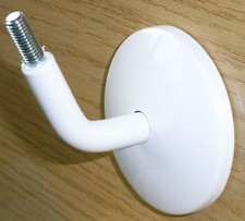 Handlaufkonsole Handlaufstütze Handlaufhalter weiß lackiert 115 grad mit Gewinde