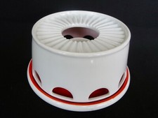 Arzberg Stövchen, weiß mit orange-rotem Boden, Porzellan, TOP