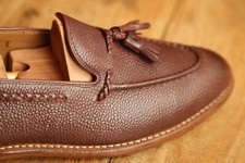 Grenson Quasten Braun Narbenleder Schuhe Halbschuhe Herren UK 8 E US 9 EU 42